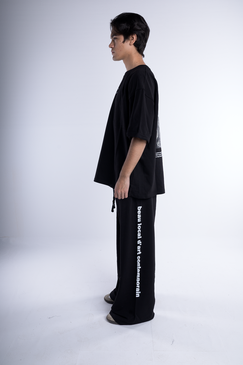 Side Statement II Wide Leg Sweatpants - Black – BLAC