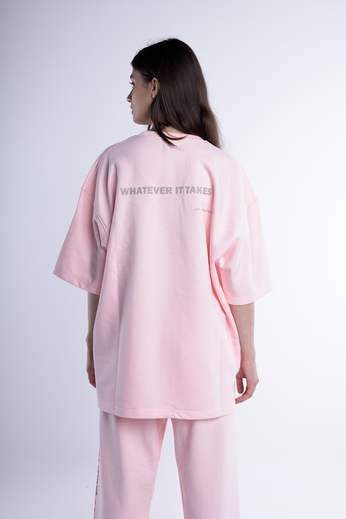 Persistence Heavyweight Oversized T-Shirt - Nude Pink