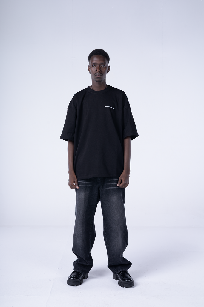 Washed Relaxed Jeans - Dirty Black