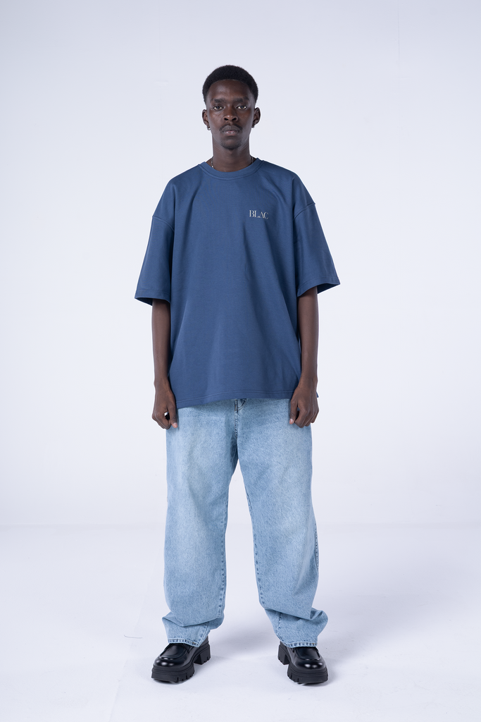 Washed Relaxed Jeans - Sky Blue